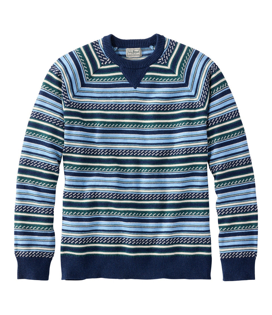 Men's Wicked Soft Cotton/Cashmere Sweater, Crewneck, Pattern | L.L.Bean sale