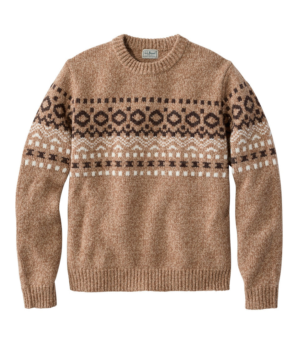 Men's Bean's Classic Ragg Wool Sweater, Crewneck, Fair Isle | L.L.Bean sale