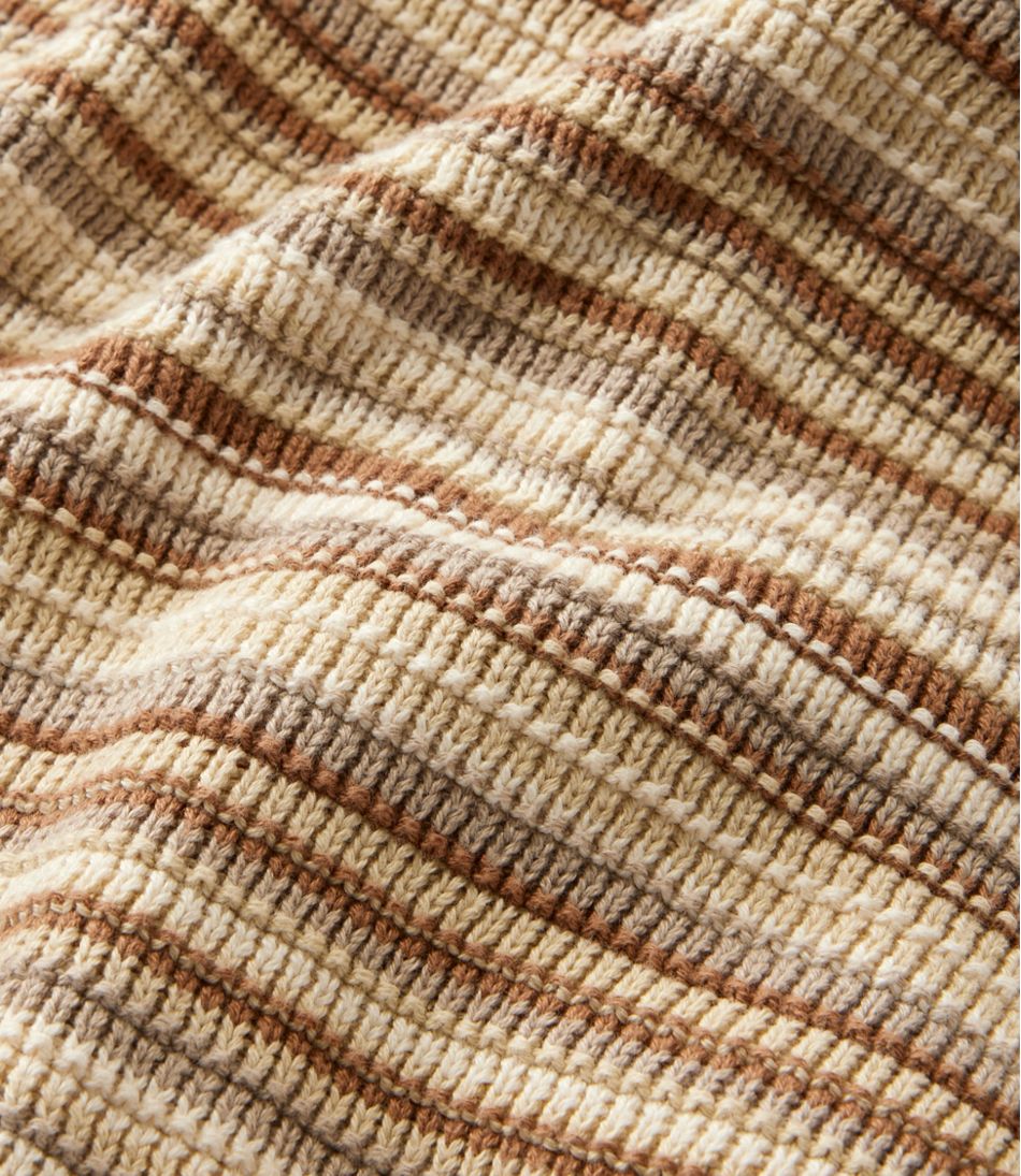 Men's Sunwashed Textured Cotton Sweater, Crewneck, Stripe | L.L.Bean on sale