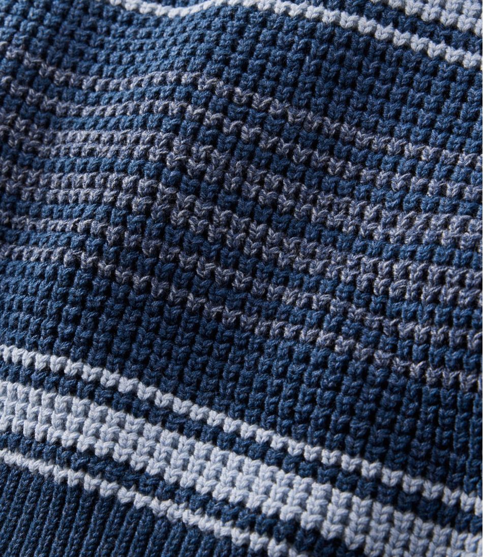 Men's Organic Cotton Waffle Sweater, Quarter Zip, Stripe | L.L.Bean sale