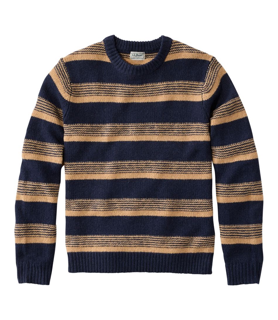 Men's Bean's Classic Ragg Wool Sweater, Crewneck, Stripe | L.L.Bean for sale