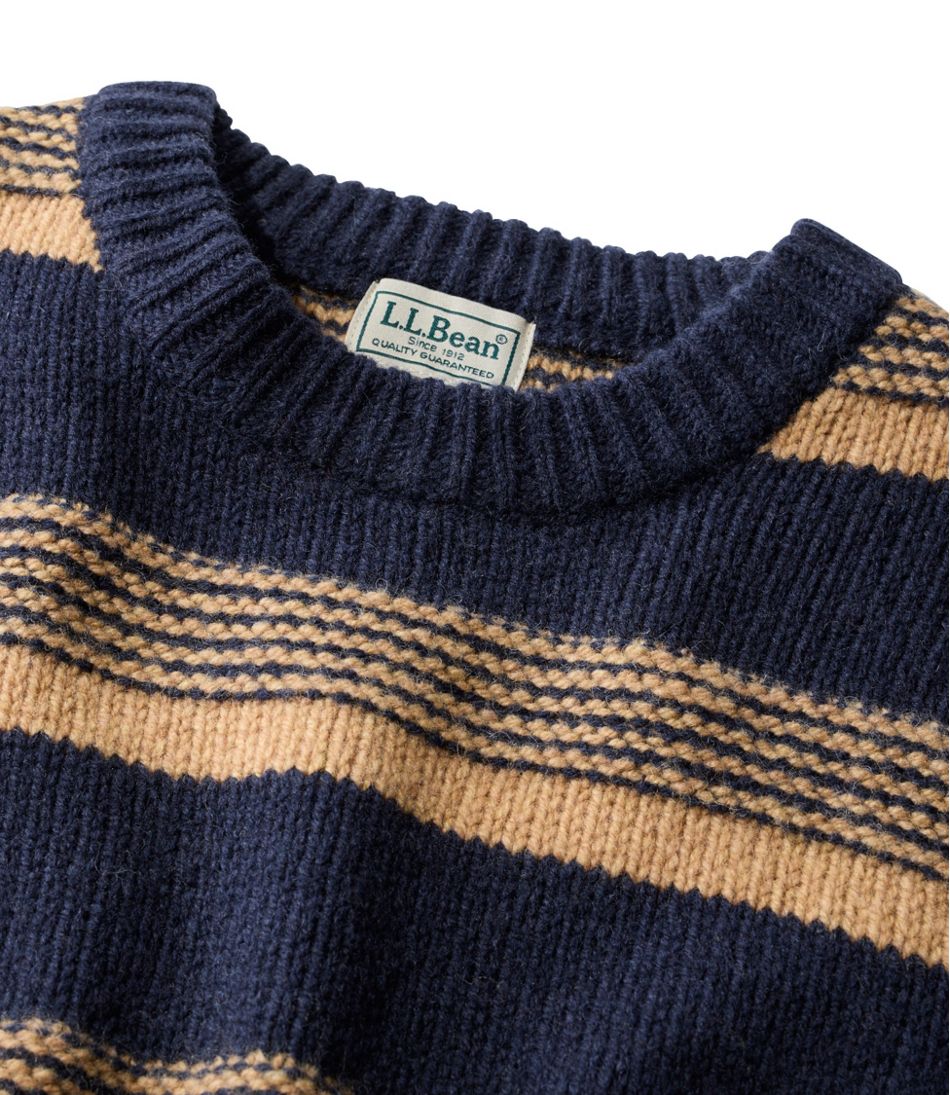 Men's Bean's Classic Ragg Wool Sweater, Crewneck, Stripe | L.L.Bean for sale