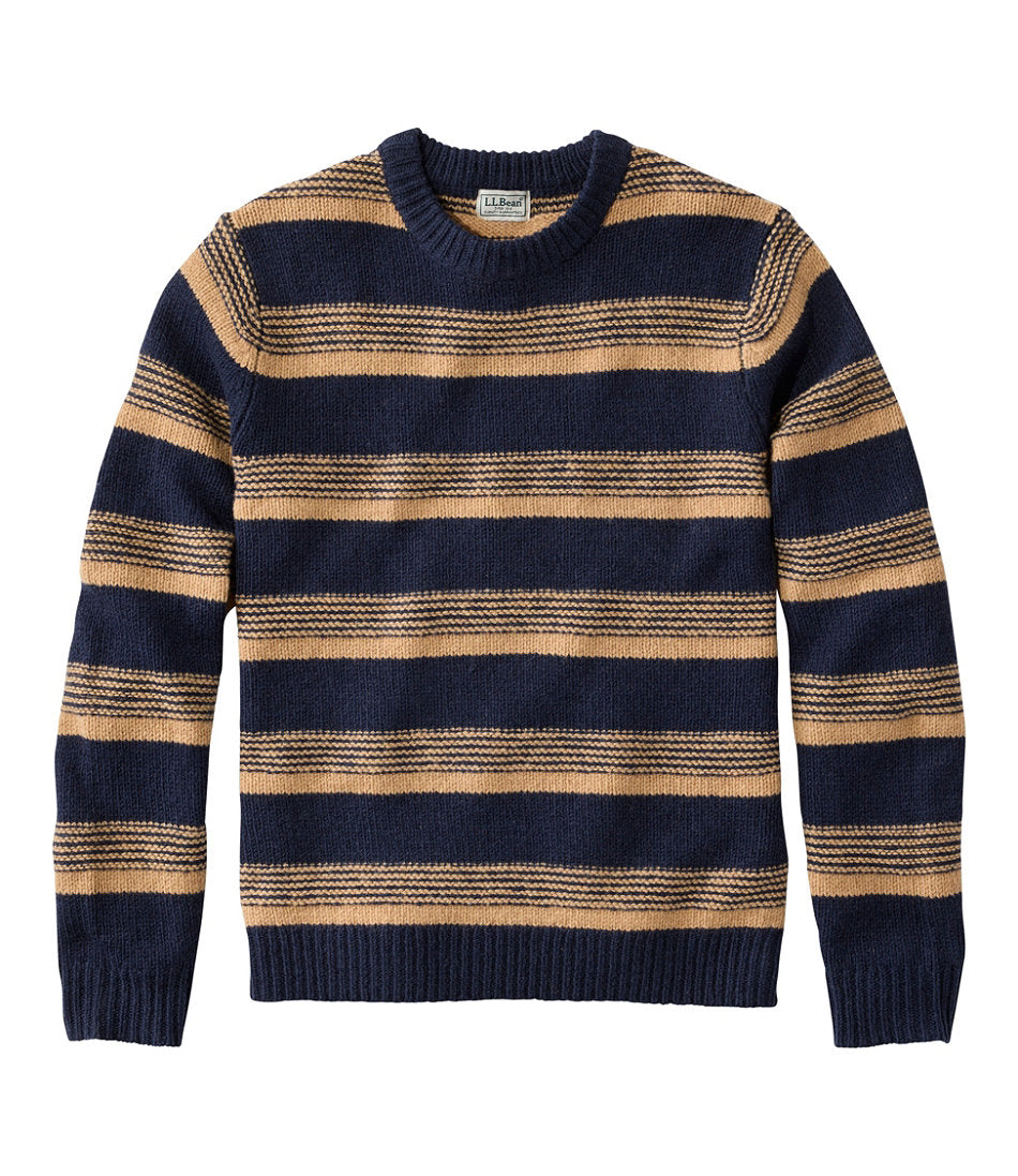 Men's Bean's Classic Ragg Wool Sweater, Crewneck, Stripe | L.L.Bean for sale