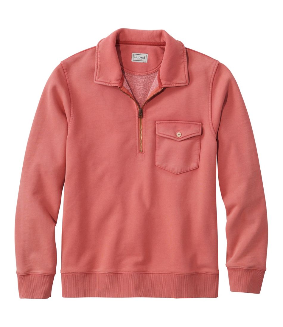 Men's Sunwashed Sweatshirt, Quarter-Zip Polo, Long-Sleeve | L.L.Bean on sale
