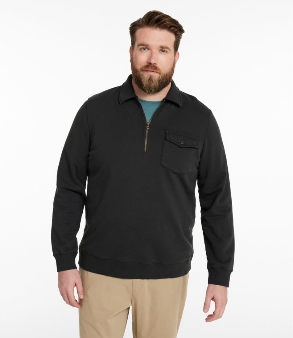 Men's Sunwashed Sweatshirt, Quarter-Zip Polo, Long-Sleeve | L.L.Bean on sale