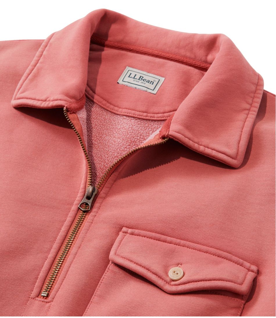 Men's Sunwashed Sweatshirt, Quarter-Zip Polo, Long-Sleeve | L.L.Bean on sale