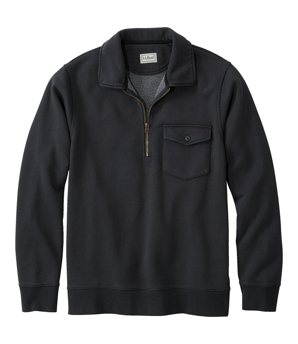 Men's Sunwashed Sweatshirt, Quarter-Zip Polo, Long-Sleeve | L.L.Bean on sale