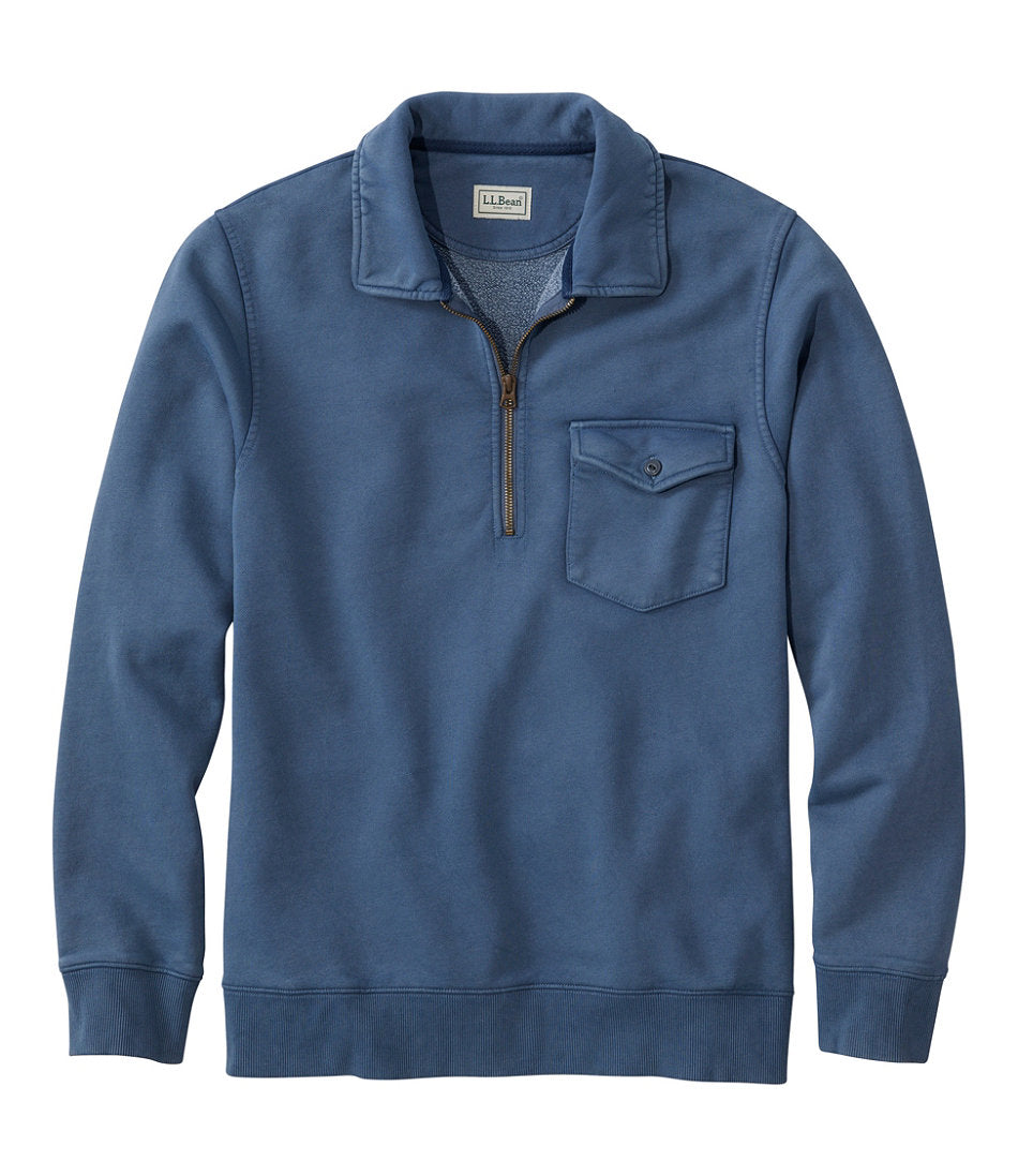 Men's Sunwashed Sweatshirt, Quarter-Zip Polo, Long-Sleeve | L.L.Bean on sale