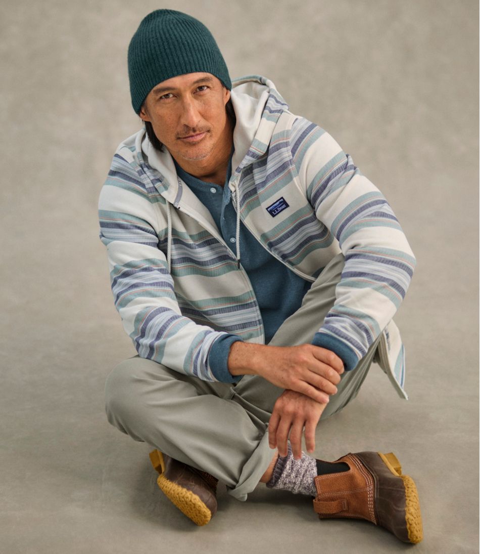 Men's Comfort Stretch Performance® Piqué, Full-Zip Hoodie, Stripe | L.L.Bean for sale