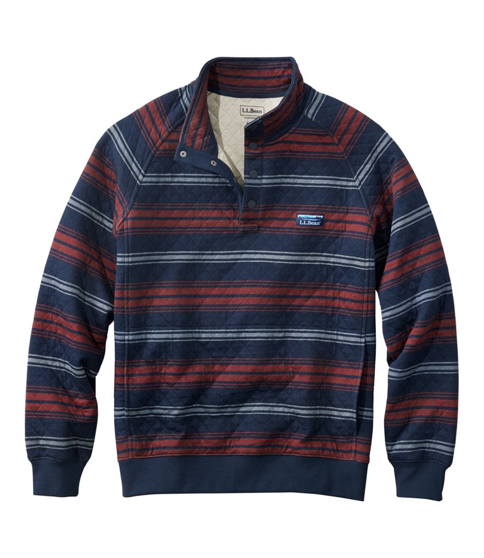 Men's Quilted Sweatshirt, Mockneck, Stripe | L.L.Bean near me