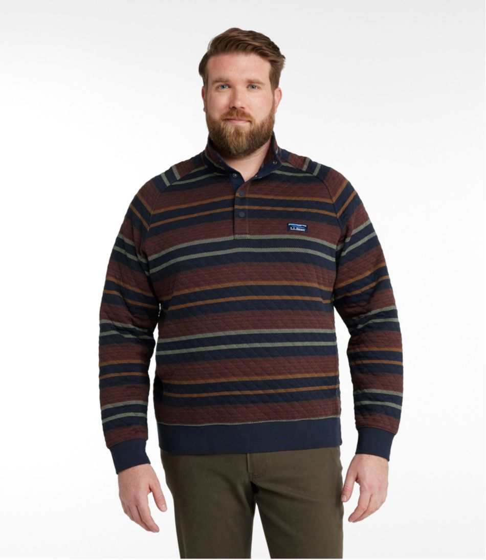 Men's Quilted Sweatshirt, Mockneck, Stripe | L.L.Bean near me