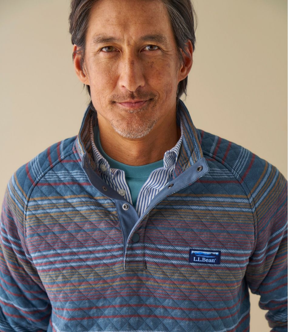 Men's Quilted Sweatshirt, Mockneck, Stripe | L.L.Bean near me