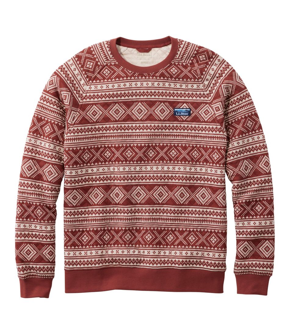 Men's Bean's Quilted Sweatshirt, Crewneck, Print | L.L.Bean outlet