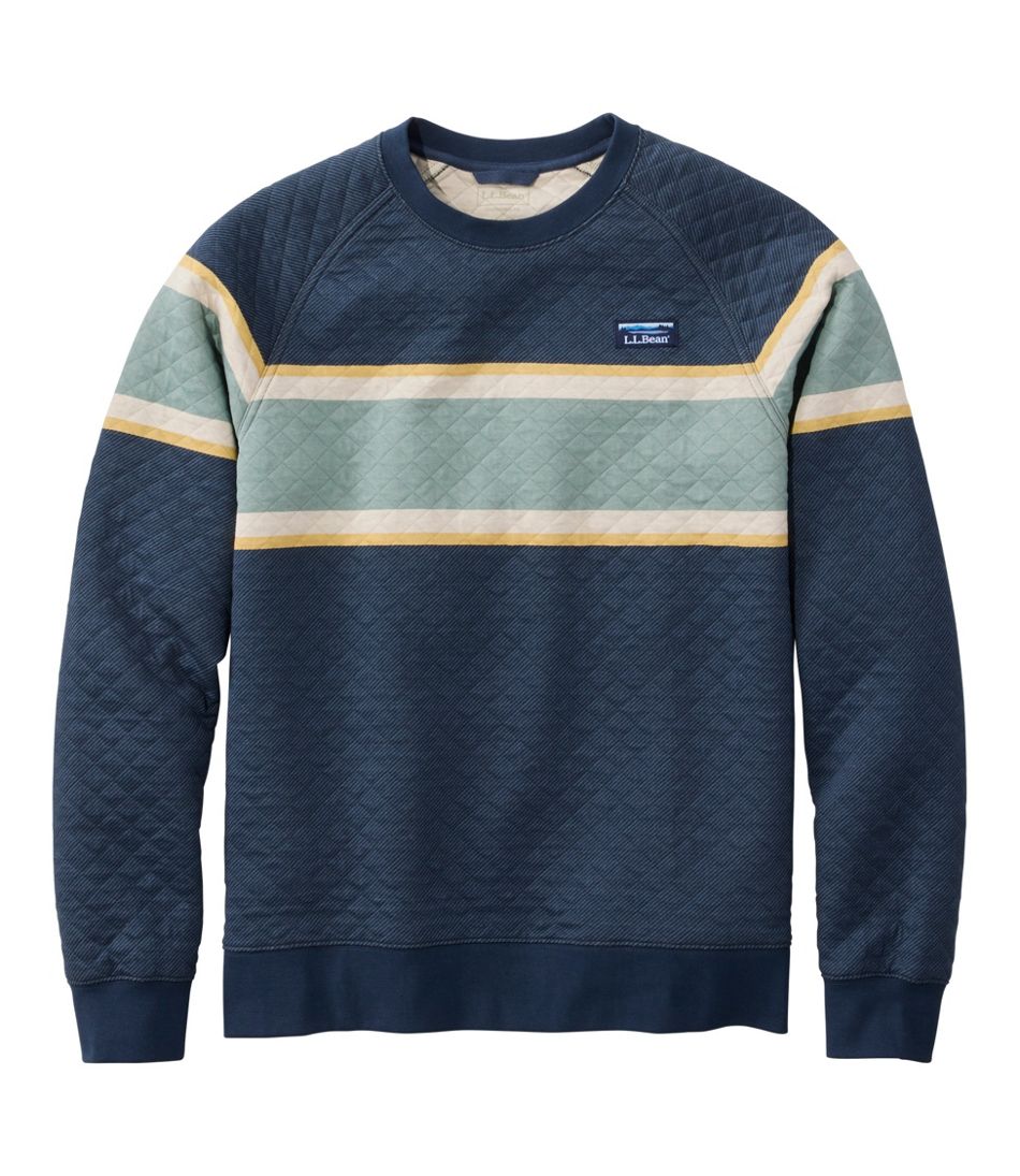 Men's Quilted Sweatshirt, Crewneck, Stripe | L.L.Bean near me