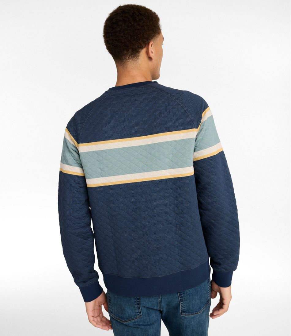 Men's Quilted Sweatshirt, Crewneck, Stripe | L.L.Bean near me