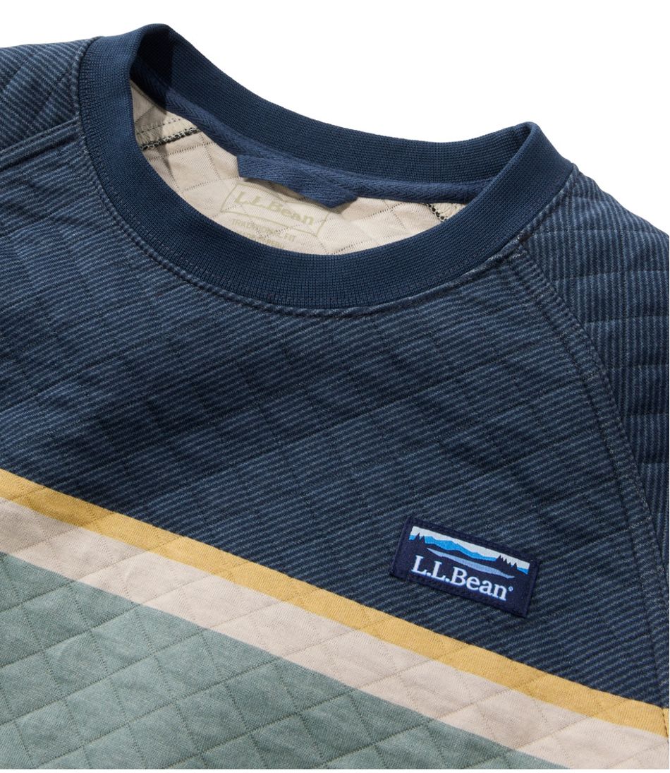 Men's Quilted Sweatshirt, Crewneck, Stripe | L.L.Bean near me