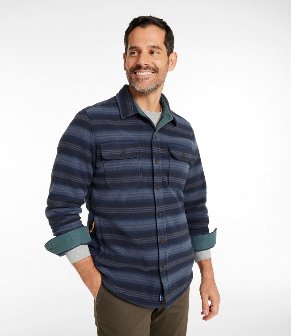Men's Bean's Mariner Fleece Shirt, Print | L.L.Bean outlet