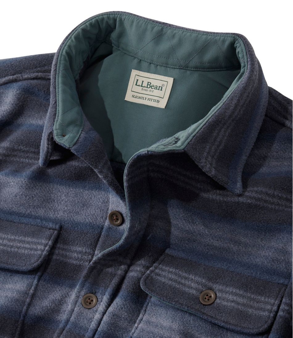Men's Bean's Mariner Fleece Shirt, Print | L.L.Bean outlet