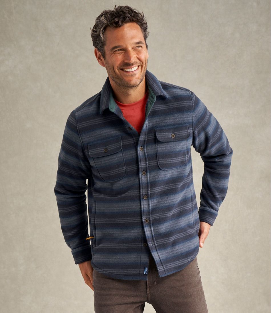 Men's Bean's Mariner Fleece Shirt, Print | L.L.Bean outlet