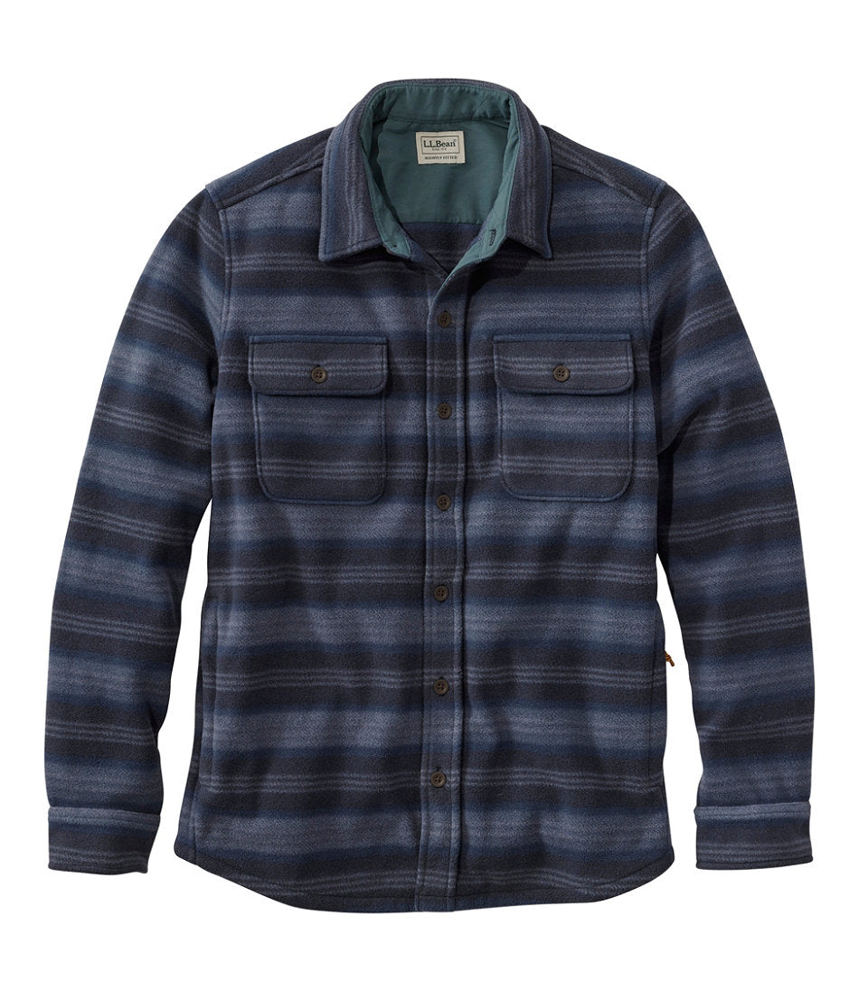 Men's Bean's Mariner Fleece Shirt, Print | L.L.Bean outlet