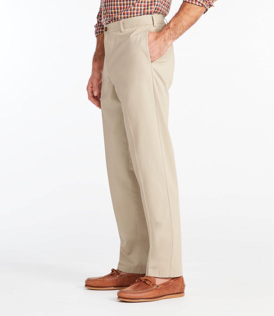 Men's Wrinkle-Free Double L® Chinos, Classic Fit, Plain Front | L.L.Bean outlet