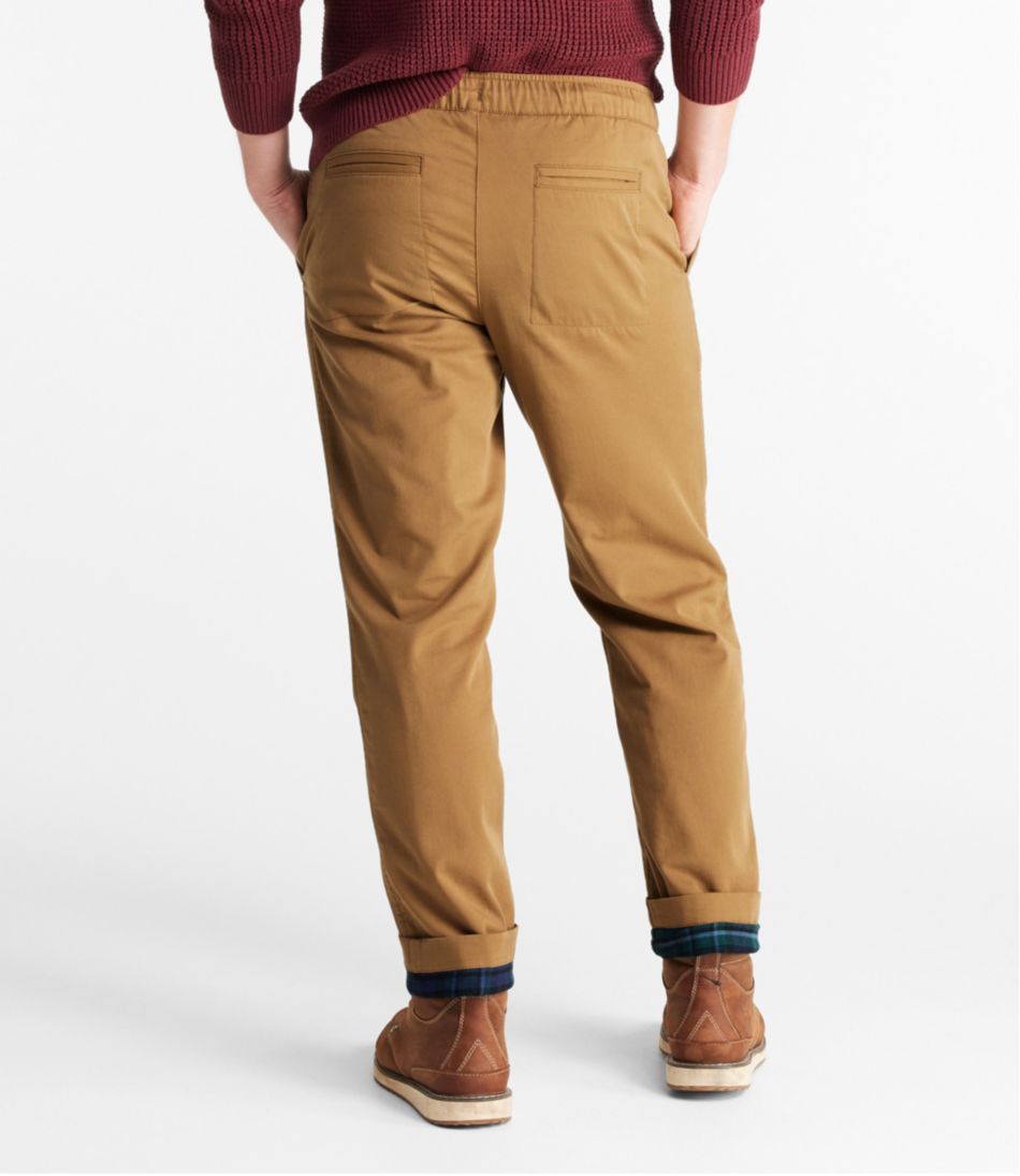 Men's Comfort Stretch Dock Pants, Standard Fit, Straight Leg, Flannel-Lined | L.L.Bean on sale