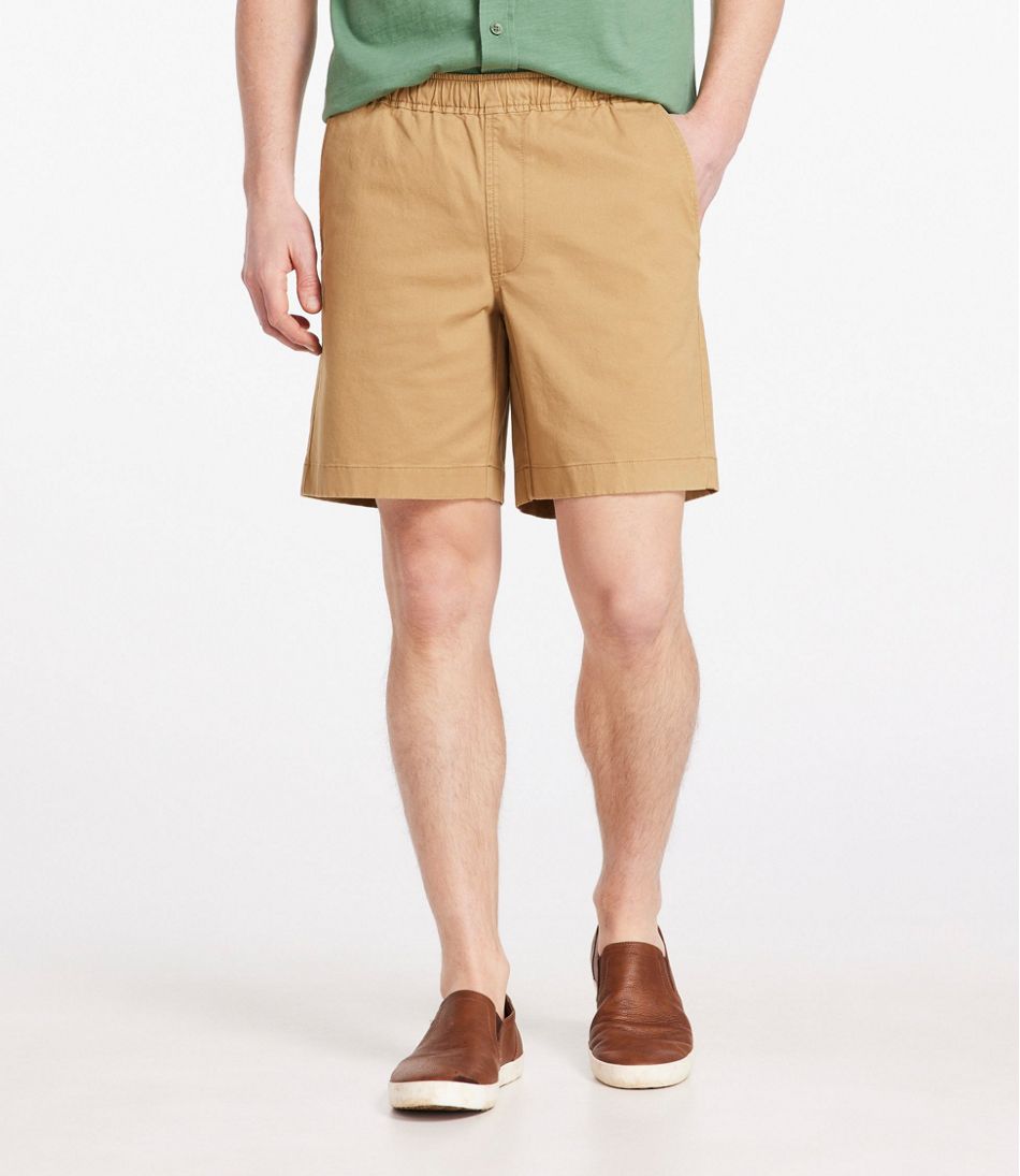 Men's Lakewashed Stretch Khaki Shorts, Pull-On, 8" | L.L.Bean sale