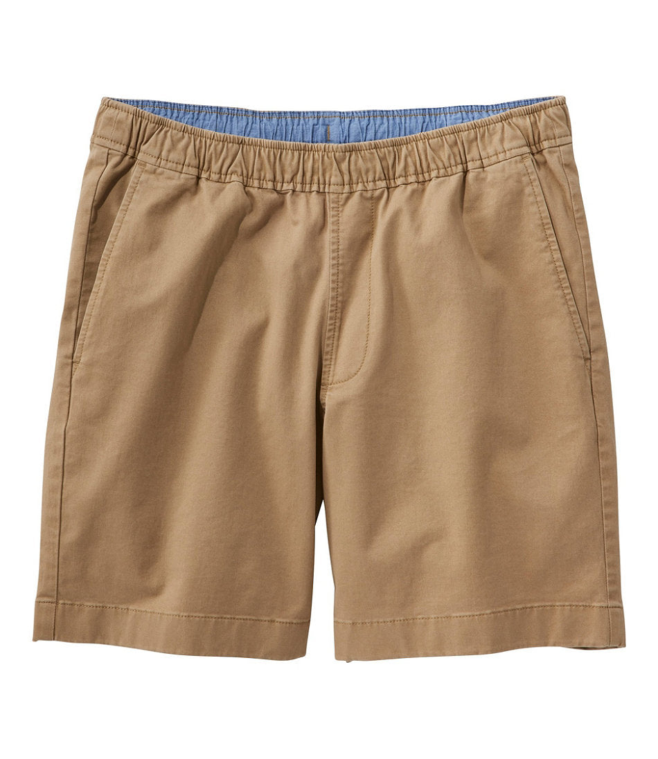 Men's Lakewashed Stretch Khaki Shorts, Pull-On, 8" | L.L.Bean sale
