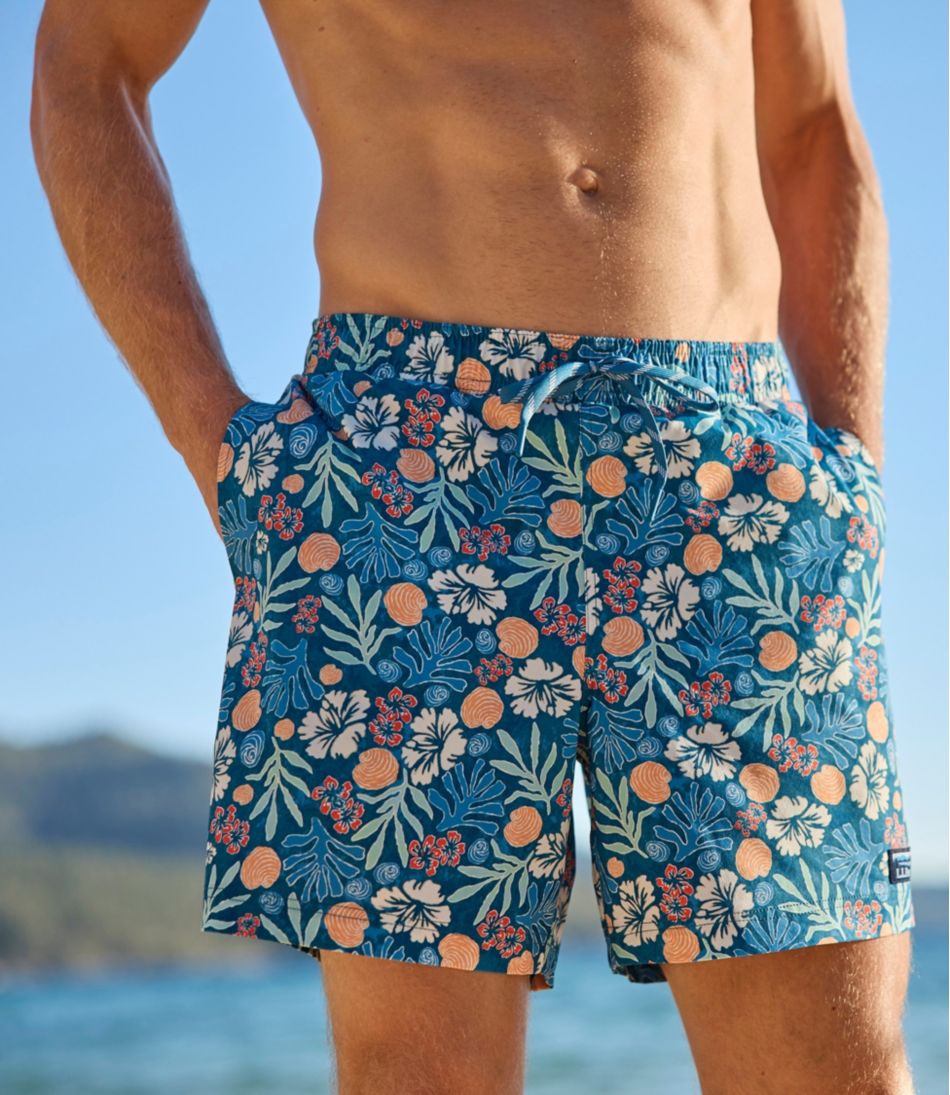 Men's Vacationland Stretch Swim Trunks, Print, 6" | L.L.Bean for sale