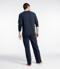 Men's Bean's Cotton Knit Pajamas, Henley PJ Set | L.L.Bean outlet