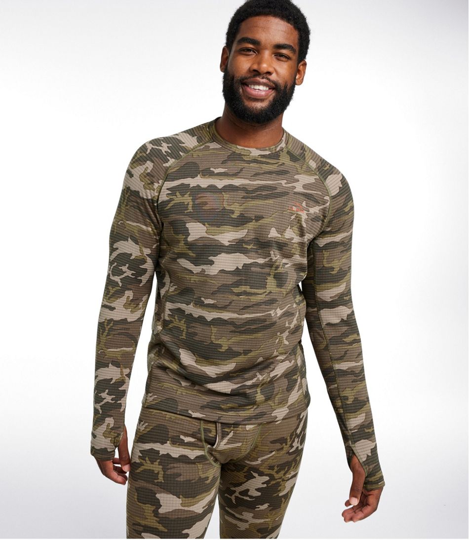 Men's L.L.Bean Heavyweight Base Layer Crew Top, Print | L.L.Bean sale
