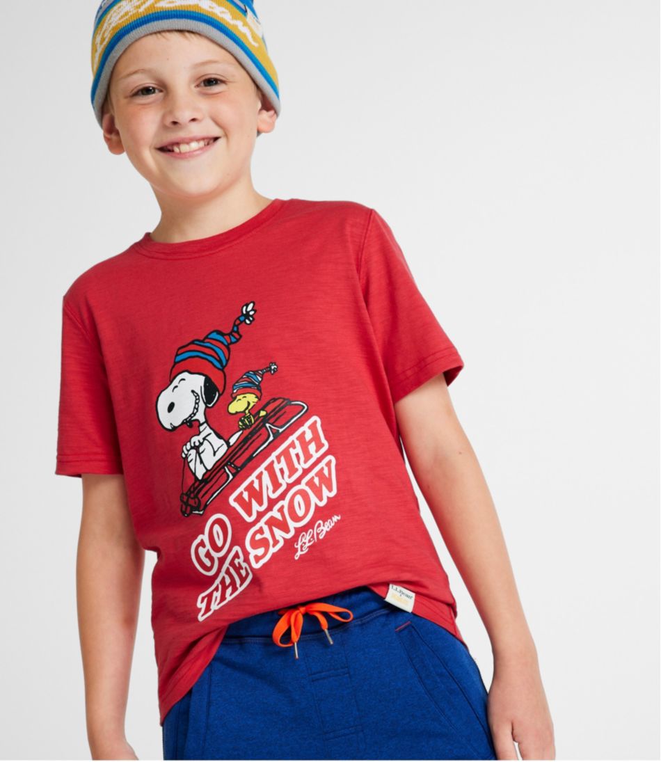 Kids' L.L.Bean x Peanuts Short-Sleeve Tee | L.L.Bean for sale