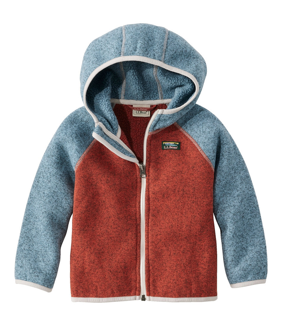 Infants' and Toddlers' L.L.Bean Sweater Fleece, Hooded Colorblock | L.L.Bean online