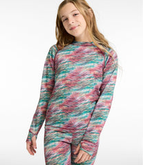Kids' Wicked Warm Midweight Long Underwear, Top Print | L.L.Bean outlet
