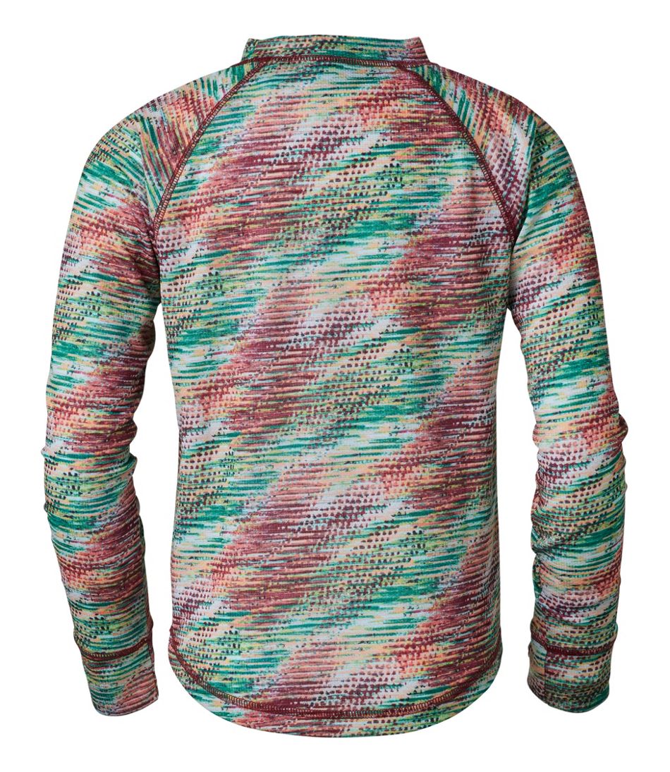 Kids' Wicked Warm Midweight Long Underwear, Top Print | L.L.Bean outlet