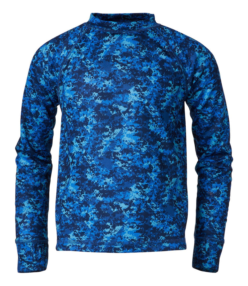 Kids' Wicked Warm Midweight Long Underwear, Top Print | L.L.Bean outlet