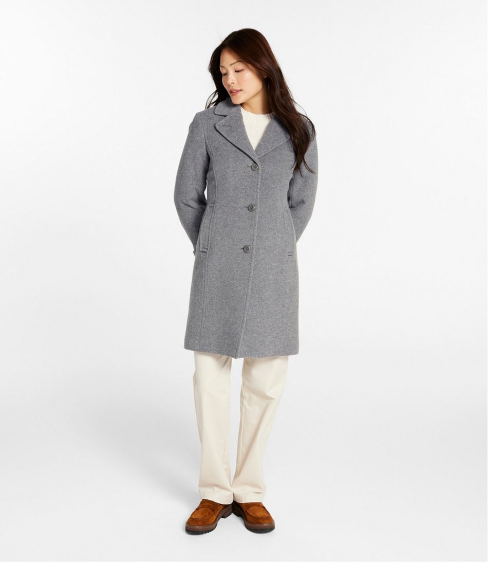 Women's Classic Lambswool Polo Coat, Three-Quarter Length | L.L.Bean outlet