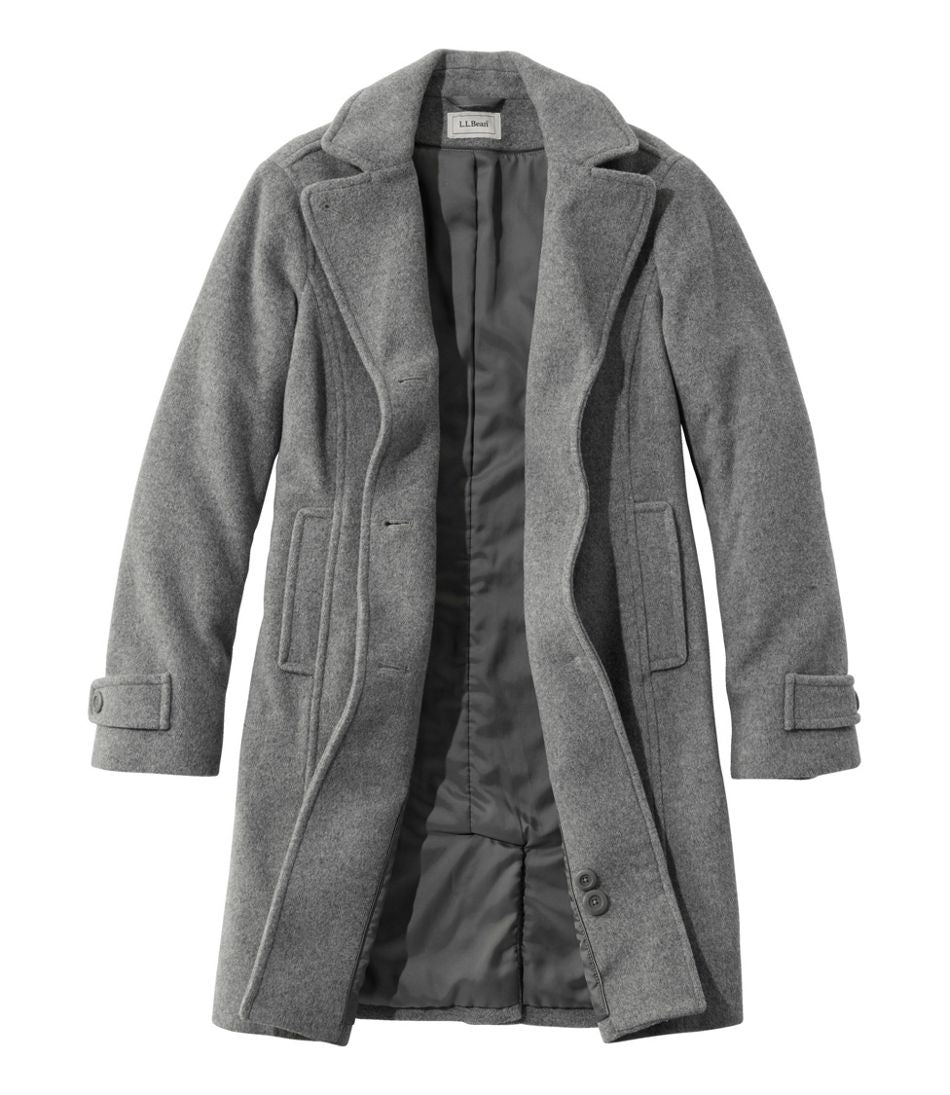 Women's Classic Lambswool Polo Coat, Three-Quarter Length | L.L.Bean outlet