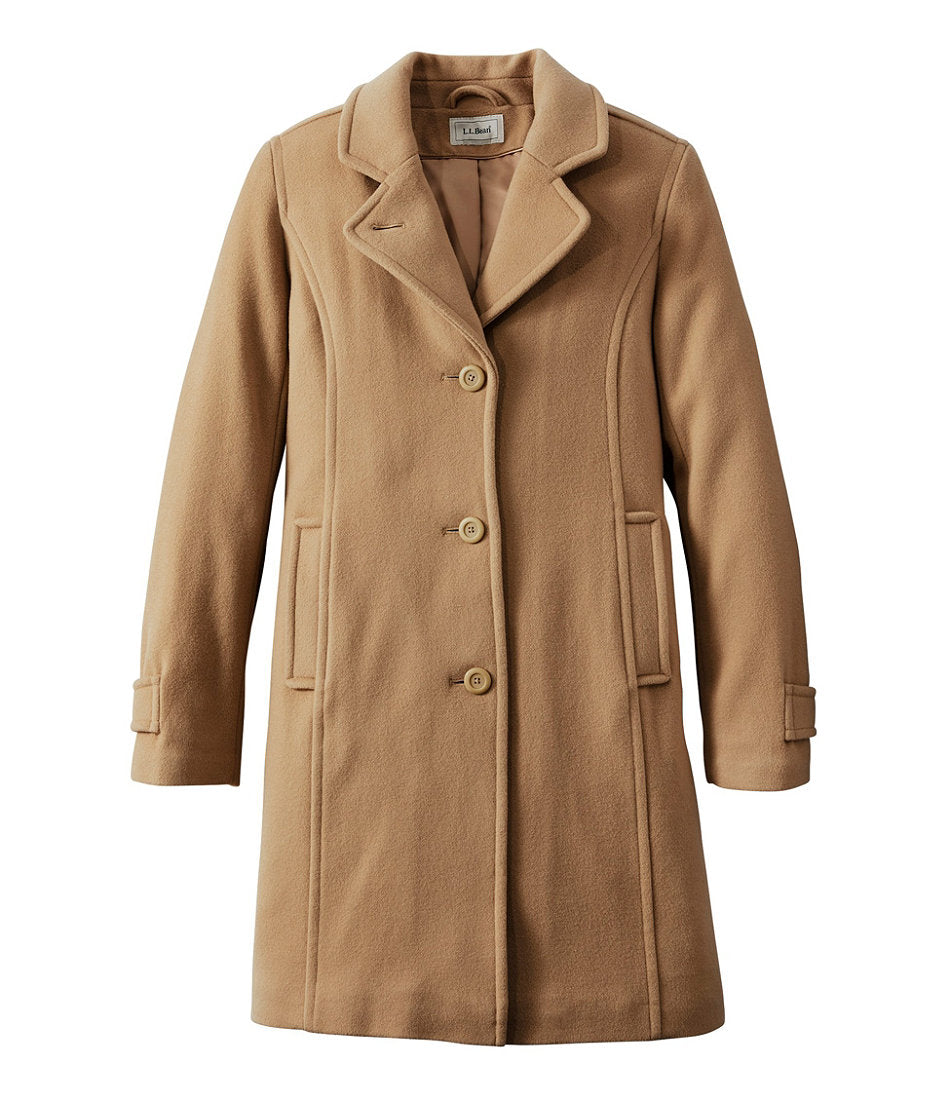 Women's Classic Lambswool Polo Coat, Three-Quarter Length | L.L.Bean outlet