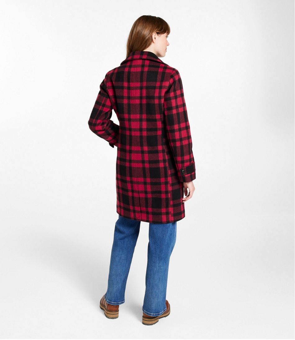 Women's Classic Lambswool Polo Coat, Three-Quarter, Pattern | L.L.Bean on sale