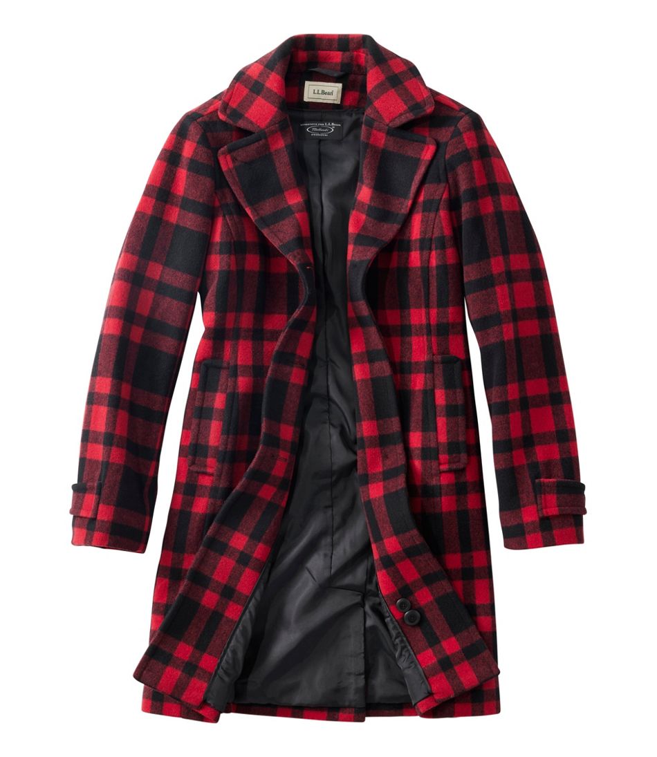 Women's Classic Lambswool Polo Coat, Three-Quarter, Pattern | L.L.Bean on sale