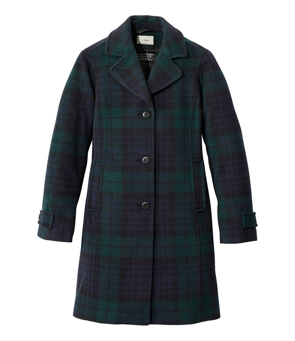 Women's Classic Lambswool Polo Coat, Three-Quarter, Pattern | L.L.Bean on sale