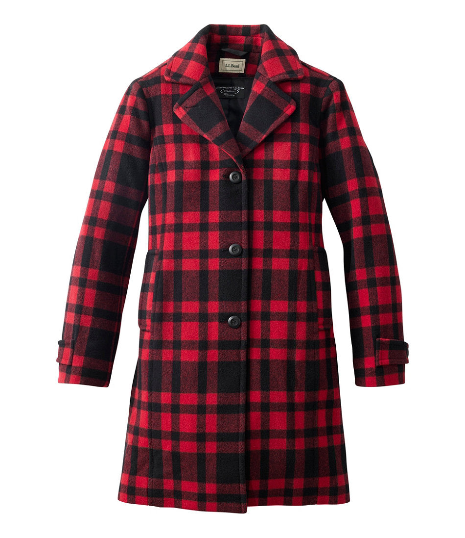 Women's Classic Lambswool Polo Coat, Three-Quarter, Pattern | L.L.Bean on sale