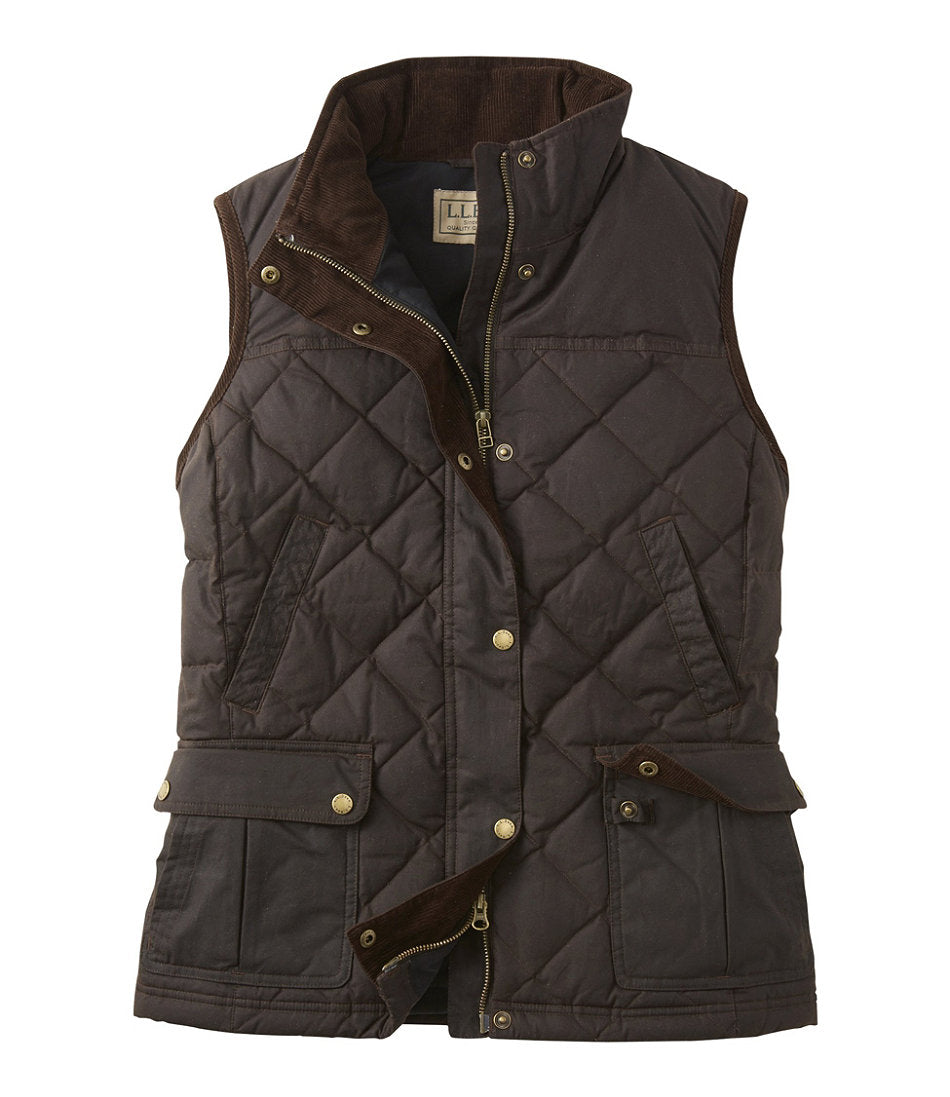 Women's L.L.Bean Upcountry Waxed Cotton Down Vest | L.L.Bean for sale