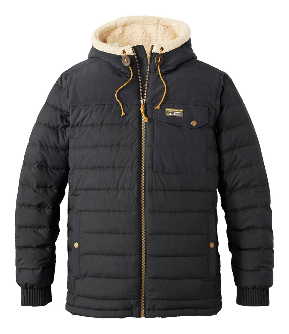 Men's Mountain Classic Down Hooded Jacket, Sherpa-Lined | L.L.Bean on sale