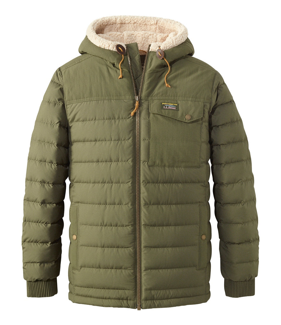 Men's Mountain Classic Down Hooded Jacket, Sherpa-Lined | L.L.Bean on sale