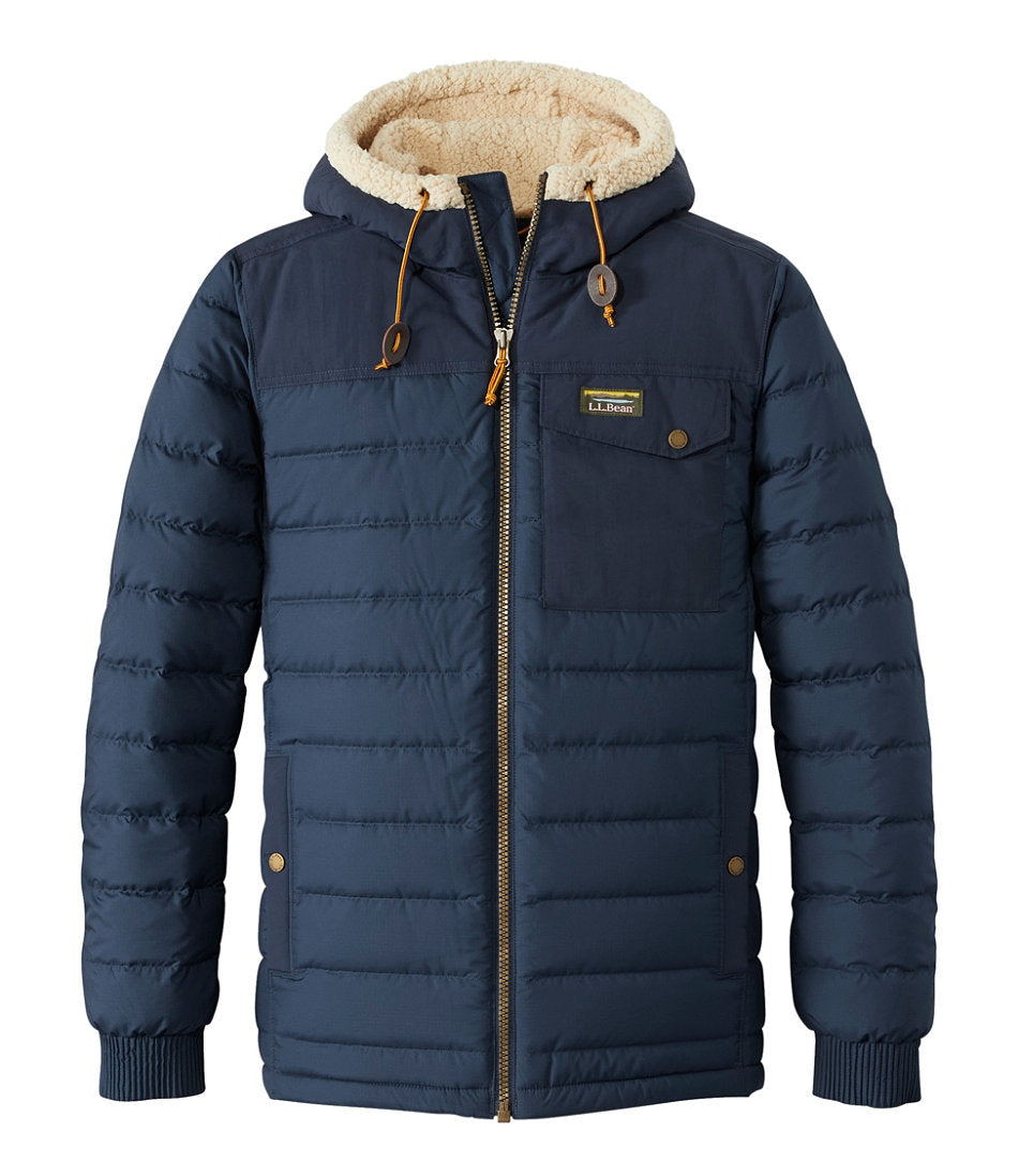 Men's Mountain Classic Down Hooded Jacket, Sherpa-Lined | L.L.Bean on sale