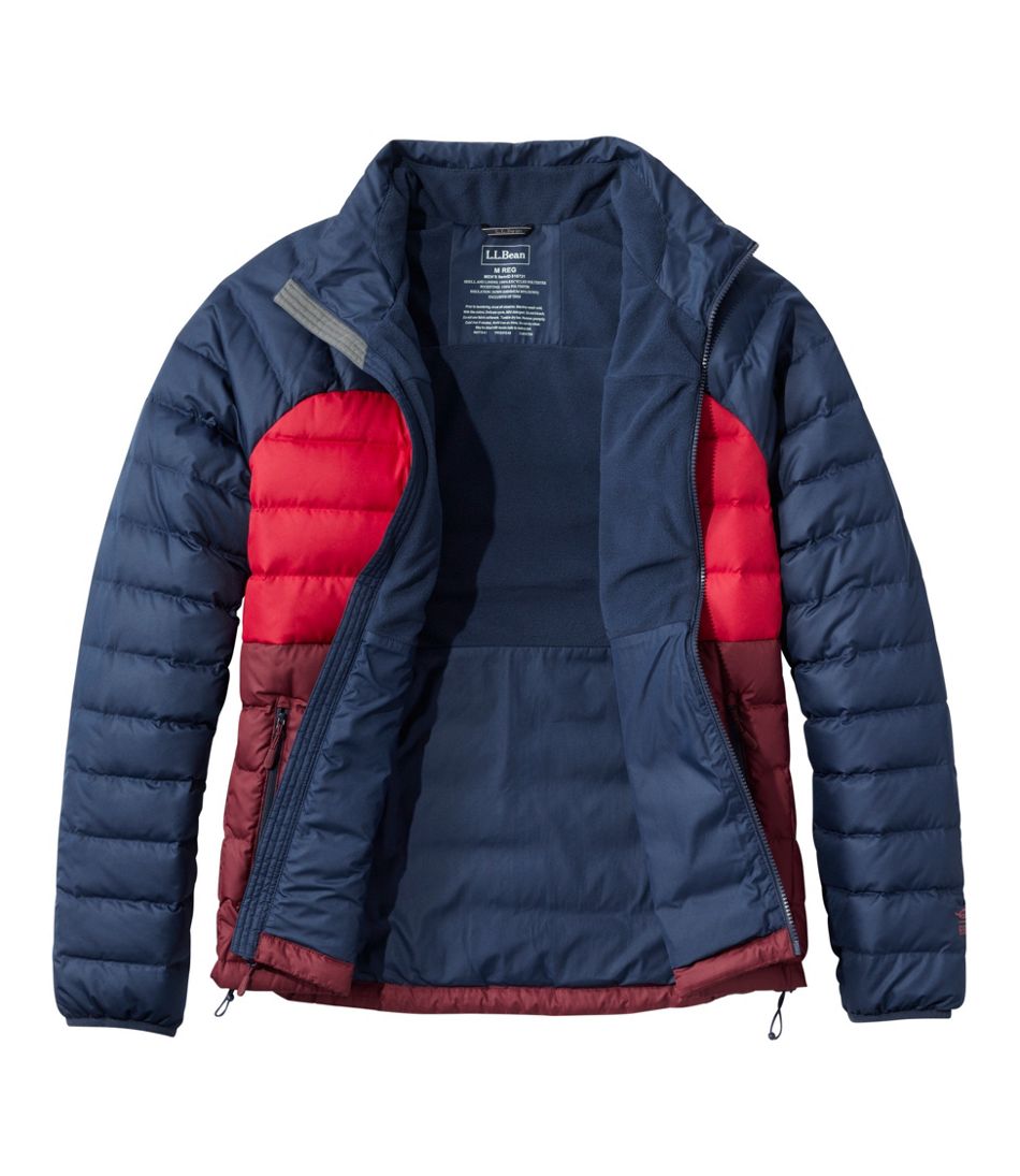Men's Bean's Down Jacket, Colorblock | L.L.Bean on sale