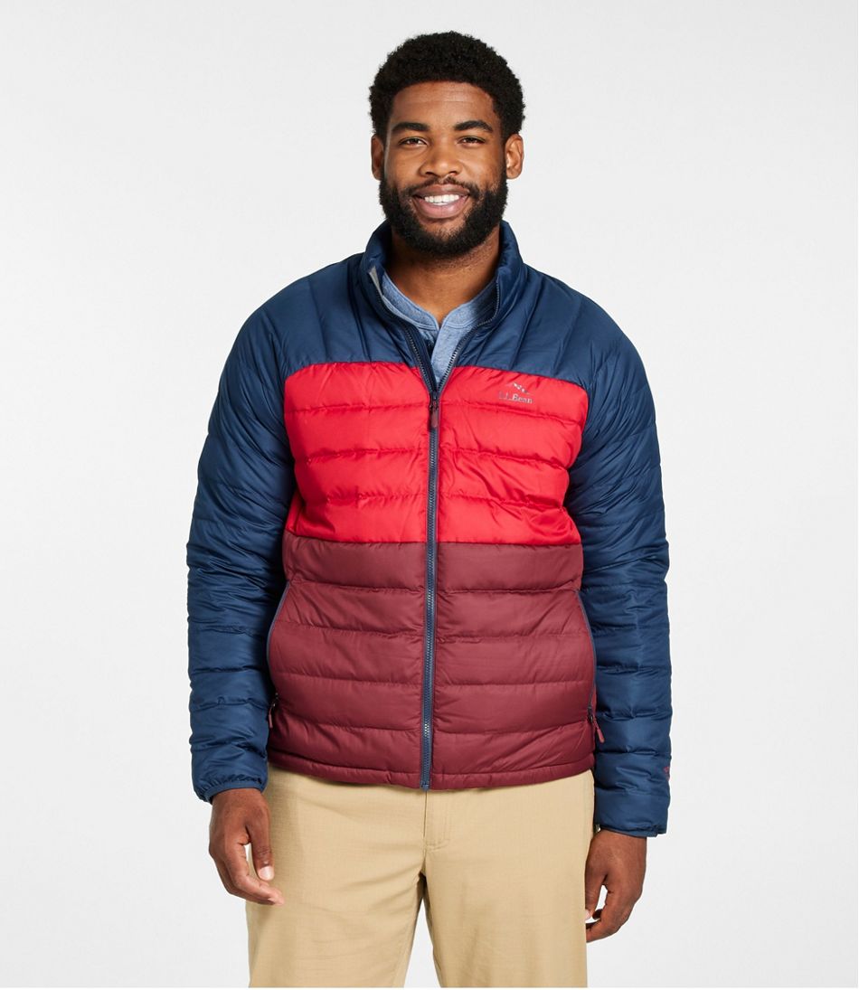 Men's Bean's Down Jacket, Colorblock | L.L.Bean on sale