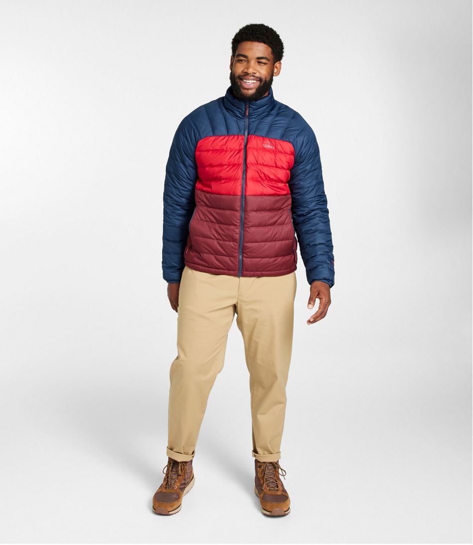 Men's Bean's Down Jacket, Colorblock | L.L.Bean on sale